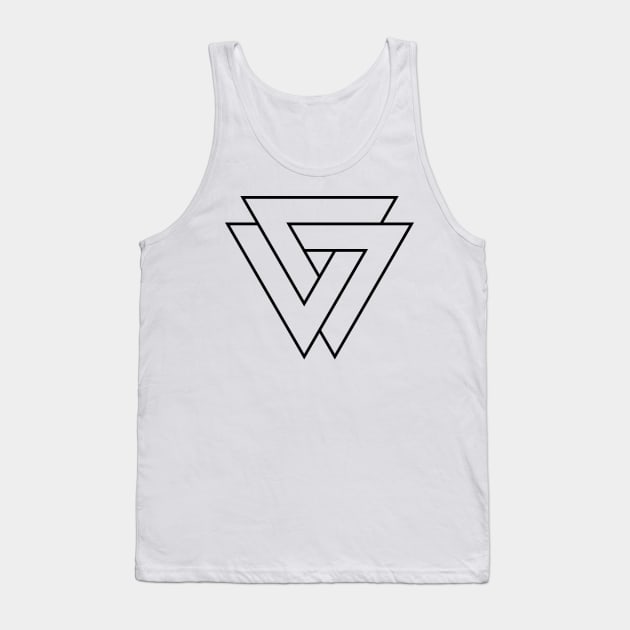 Inverted Valknut Tank Top by Indie Pop